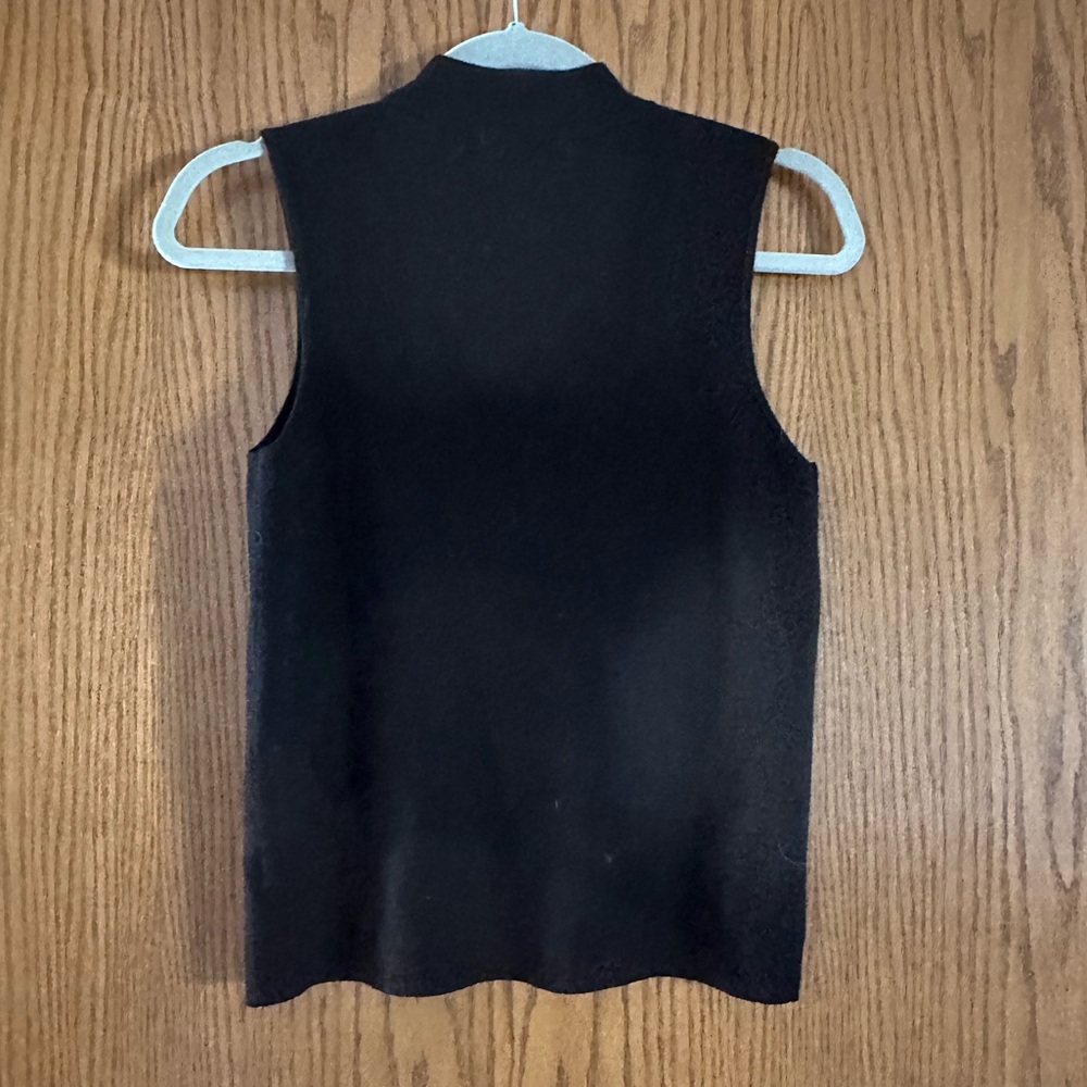 Marled black sweater tank top size M